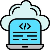 Cloud Coding Vector Icon Design