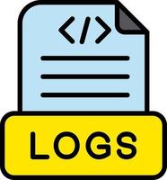 Logs Vector Icon Design