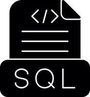 diseño de icono de vector de archivo sql