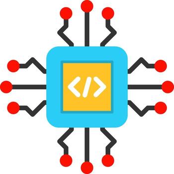 Code Processor Vector Icon Design