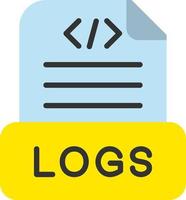 Logs Vector Icon Design