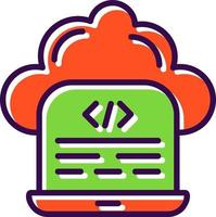 Cloud Coding Vector Icon Design