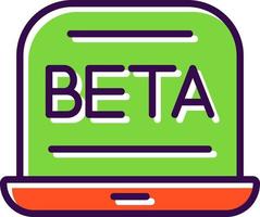 diseño de icono de vector beta