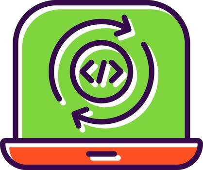 Programming Cycle Vector Icon Design