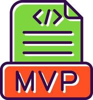 diseño de icono de vector mvp