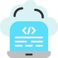 Cloud Coding Vector Icon Design