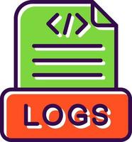 Logs Vector Icon Design