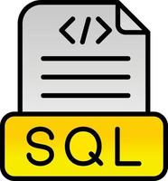 Sql File Vector Icon Design