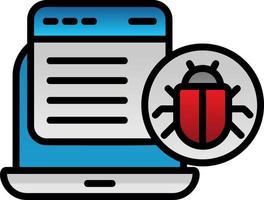 Website Bug Vector Icon Design