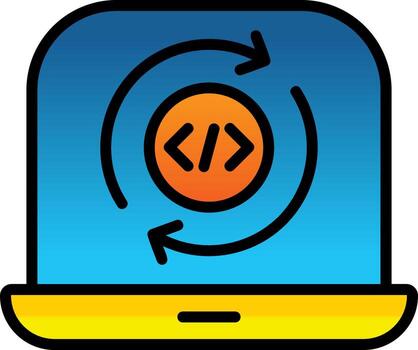 Programming Cycle Vector Icon Design