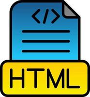 diseño de icono de vector de archivo html