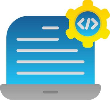 diseño de icono de vector de configuración de código