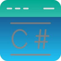 C Sharp Vector Icon Design