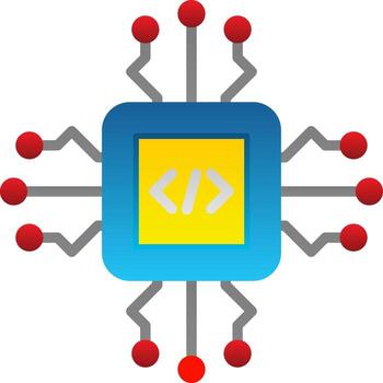 Code Processor Vector Icon Design