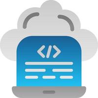 Cloud Coding Vector Icon Design