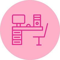 Work Station Vector Icon