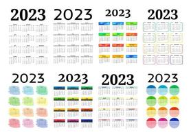 calendario para 2023 aislado en un fondo blanco vector