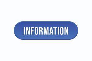 information button vectors. sign label speech bubble information vector