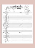 Wedding budget planner vector