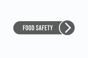 food safety button vectors. sign label speech bubble food  safety vector