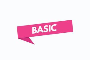 vectores básicos de botones. signo etiqueta discurso burbuja basic