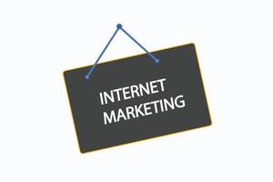 internet marketing button vectors. sign label speech bubble internet marketing vector
