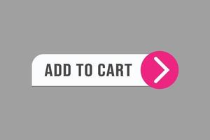 add to cart button vectors. sign label speech bubble add to cart vector