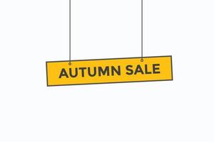 vectores de botón de venta de otoño. signo etiqueta discurso burbuja otoño venta