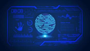 Modern HUD Technology Screen Background vector