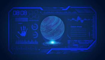 Modern HUD Technology Screen Background vector