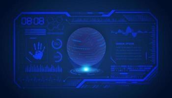 Modern HUD Technology Screen Background vector
