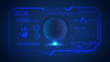 Modern HUD Technology Screen Background vector