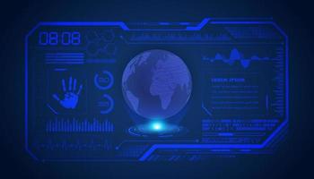 Modern HUD Technology Screen Background vector