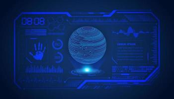 Modern HUD Technology Screen Background vector