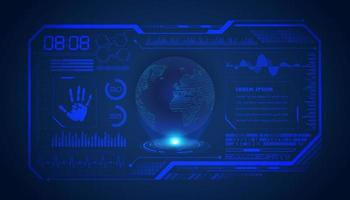 Modern HUD Technology Screen Background vector