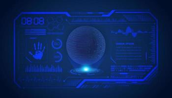 Modern HUD Technology Screen Background vector