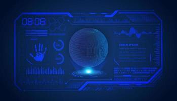 Modern HUD Technology Screen Background vector
