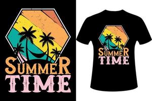 Summer time Retro Vintage t-shirt design, Summer T-shirt design, Vector illustration design for t-shirt.