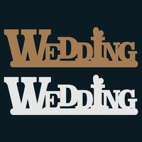 vector de diseño de letras de boda.
