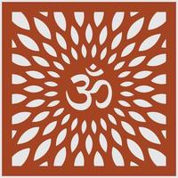 Om mandala circle design. Om vector. vector