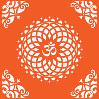 Om mandala circle design. Om vector. vector