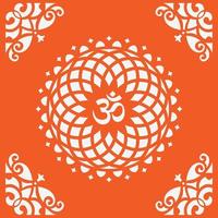 Om mandala circle design. Om vector. vector