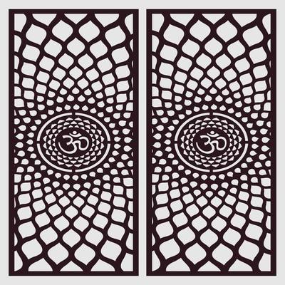 Om mandala circle design. Om vector.