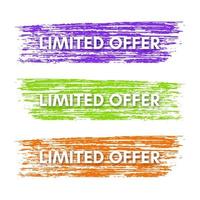 Set of three sale banners on the colorful spots vector