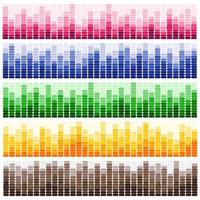 Sound waves vector set. Audio equalizer. Sound and audio waves isolated on white background