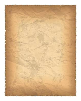Old paper with burnt edges isolated on white background with place for your text. Vector illustration