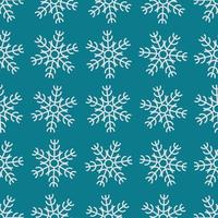 Snowflakes seamless background. Christmas and New Year decoration elements. Vector illustration.