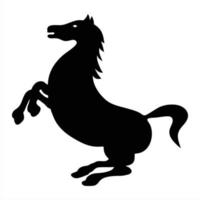 Horse black silhouette vector