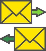 icono de vector de correos de intercambio