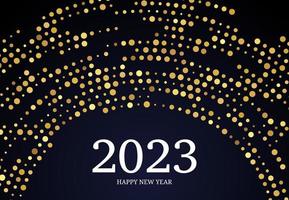 2023 Happy New Year of gold glitter pattern vector